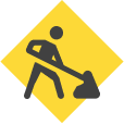 man shoveling icon
