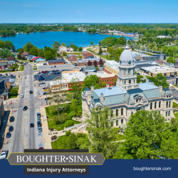 Arial view of Warsaw, Indiana